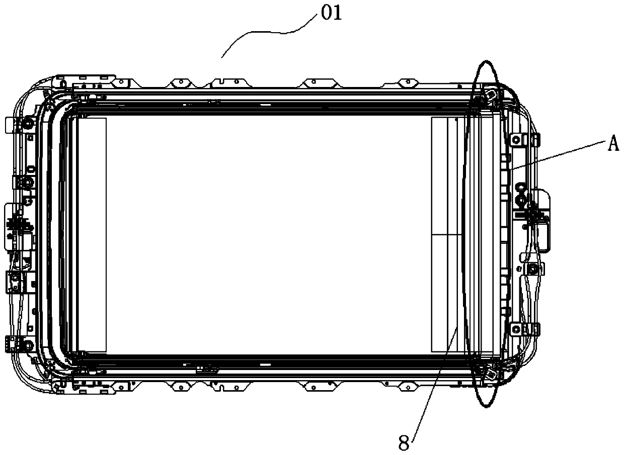 A panoramic sunroof sunshade reel assembly