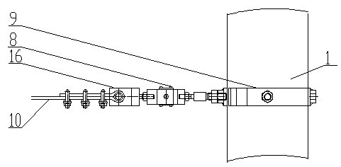 Wind load testing device and method of vehicle-mounted mast lifting system