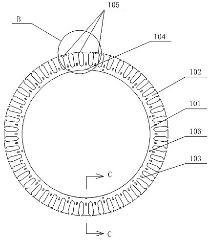 Single bracket electric vehicle motor stator and manufacturing method