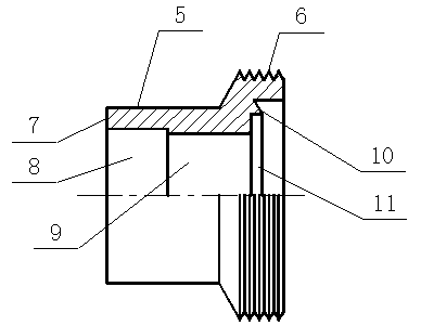 Vacuum tube joint threaded connection component