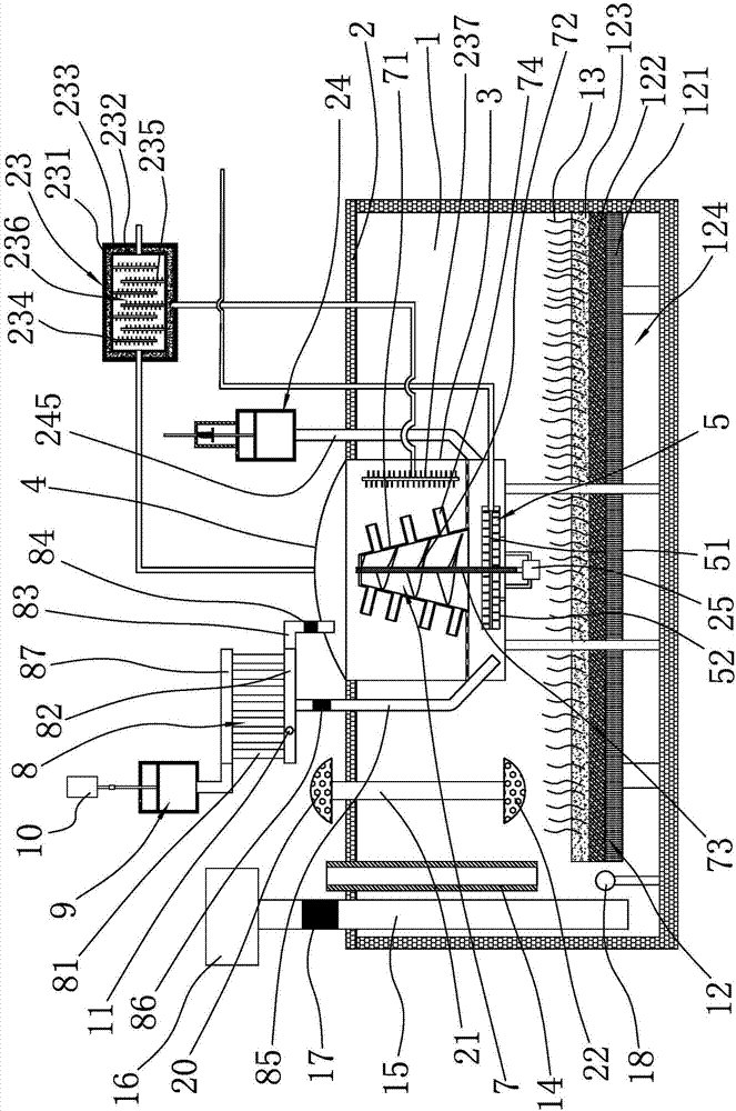 Agricultural greenhouse with marsh gas heating auxiliary system