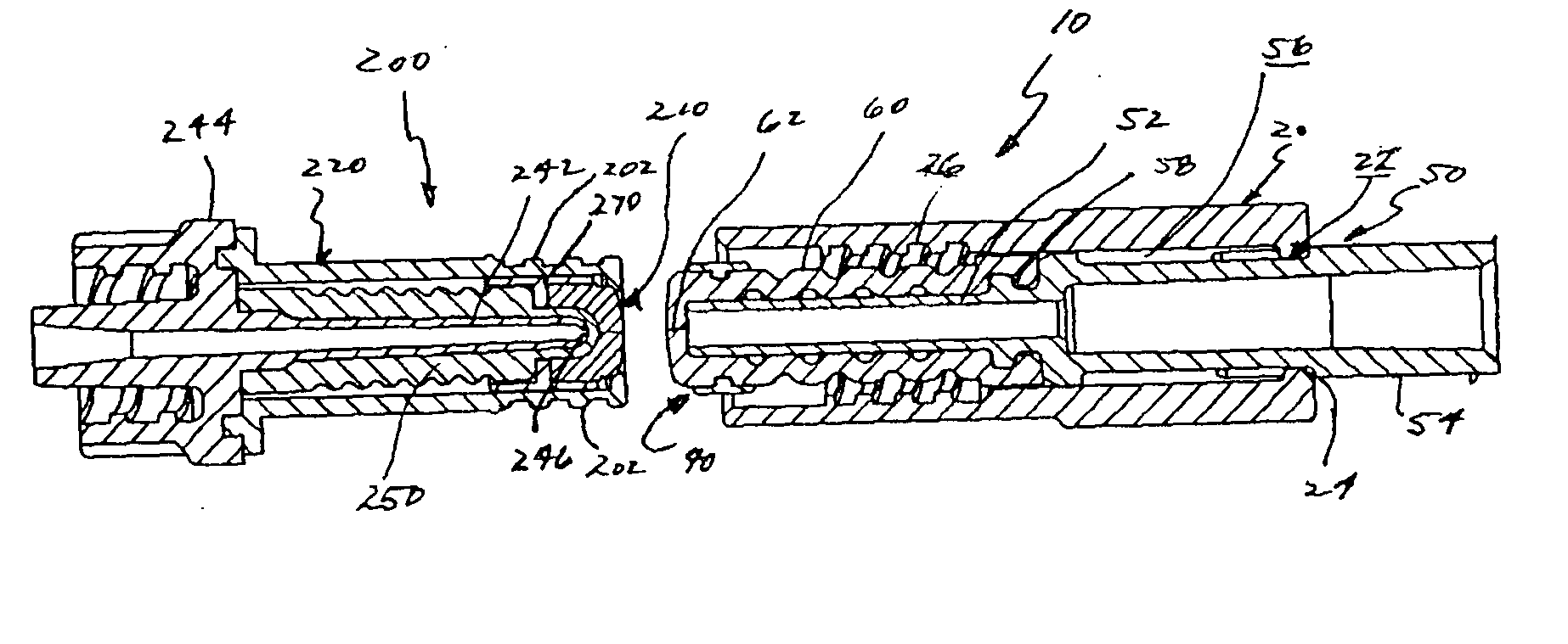 Swabable fluid connectors and fluid connector pairs