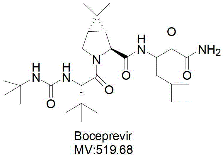 Intermediate V of anti-hepatitis C drug boceprevir and its preparation method and application