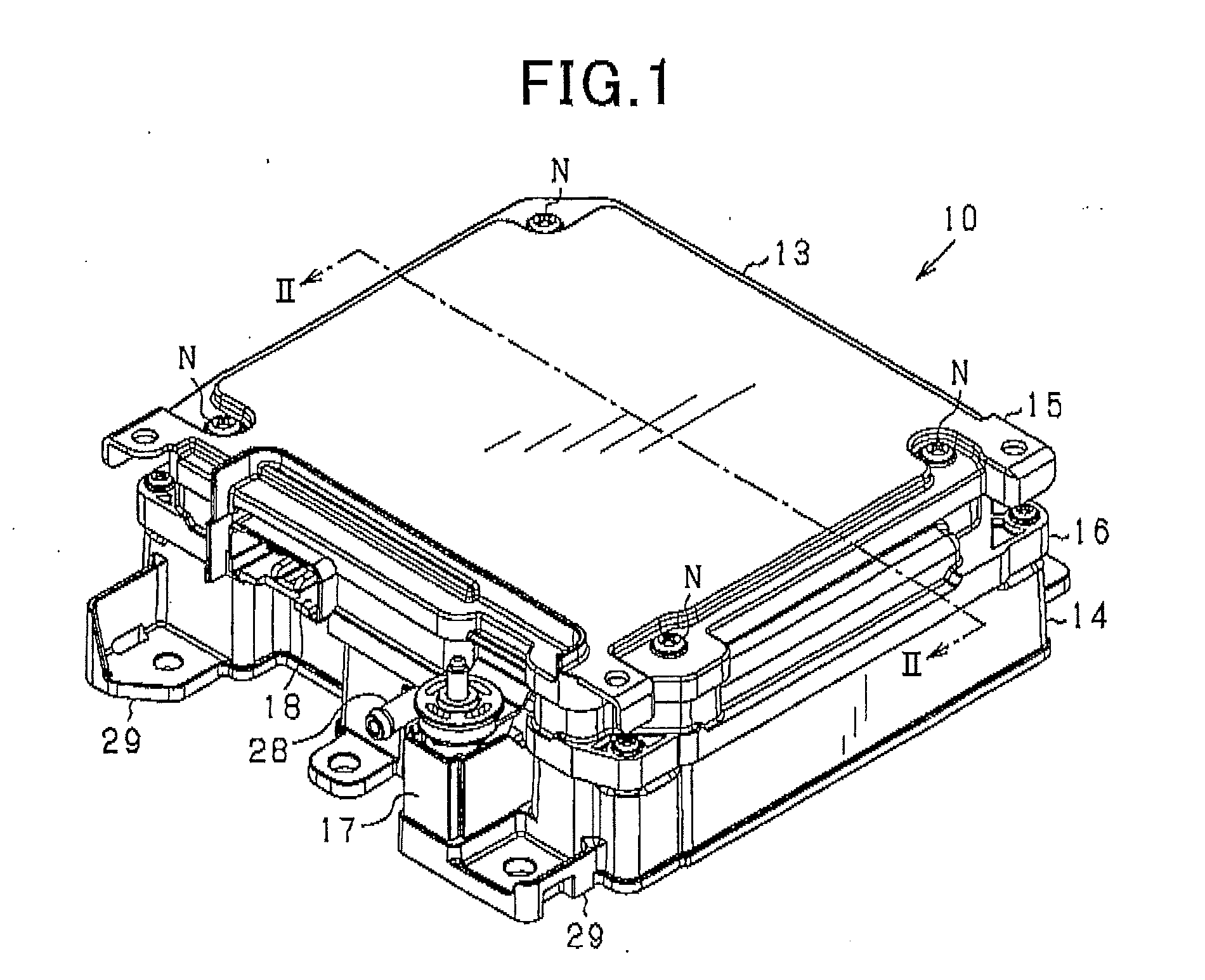 Structure of battery unit suitable for installation of water damage sensor