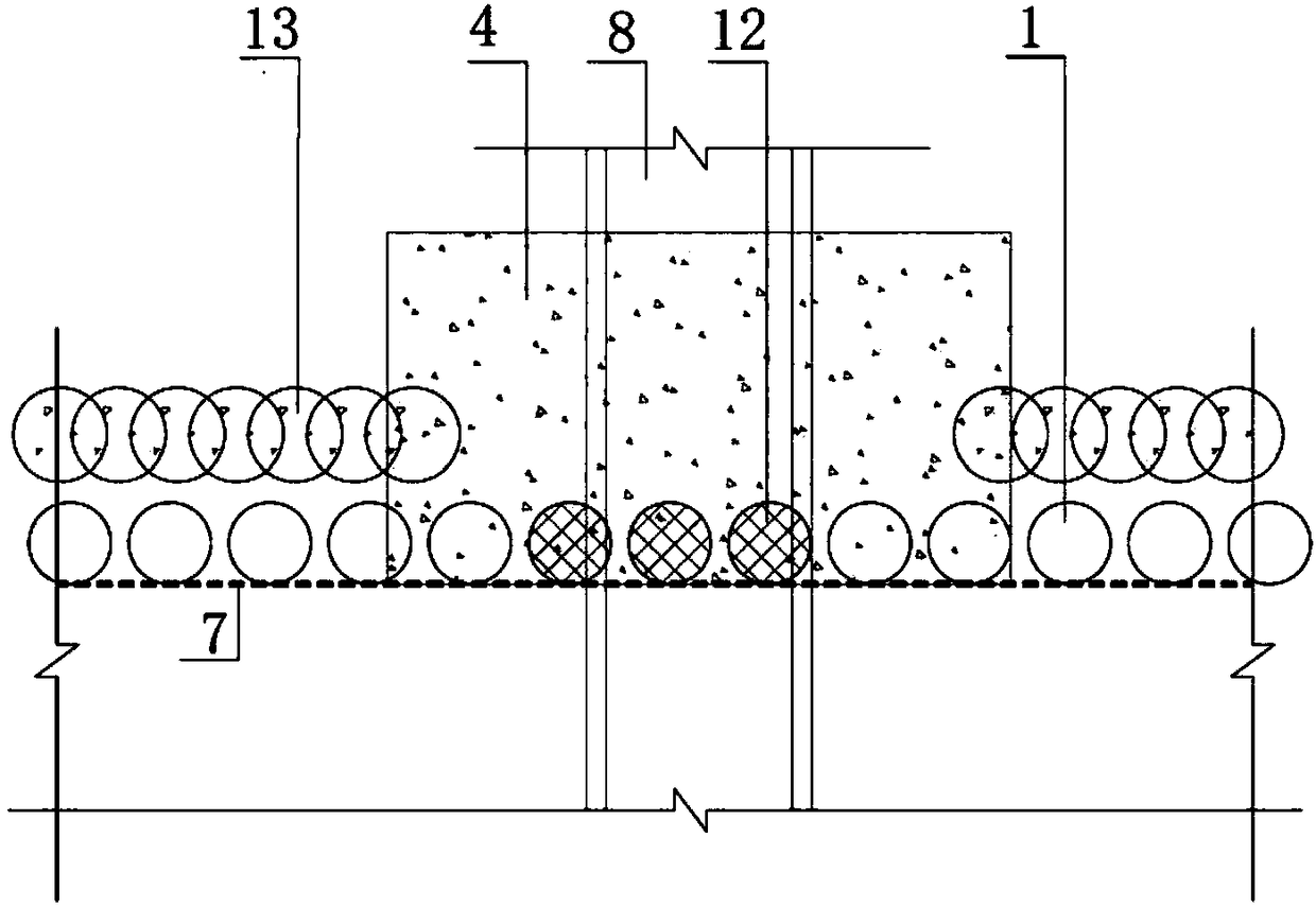 Supporting structure suitable for non-closed foundation pit