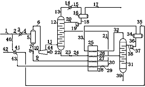 Process unit and method for removing heavy hydrocarbon during liquefaction process of natural gas