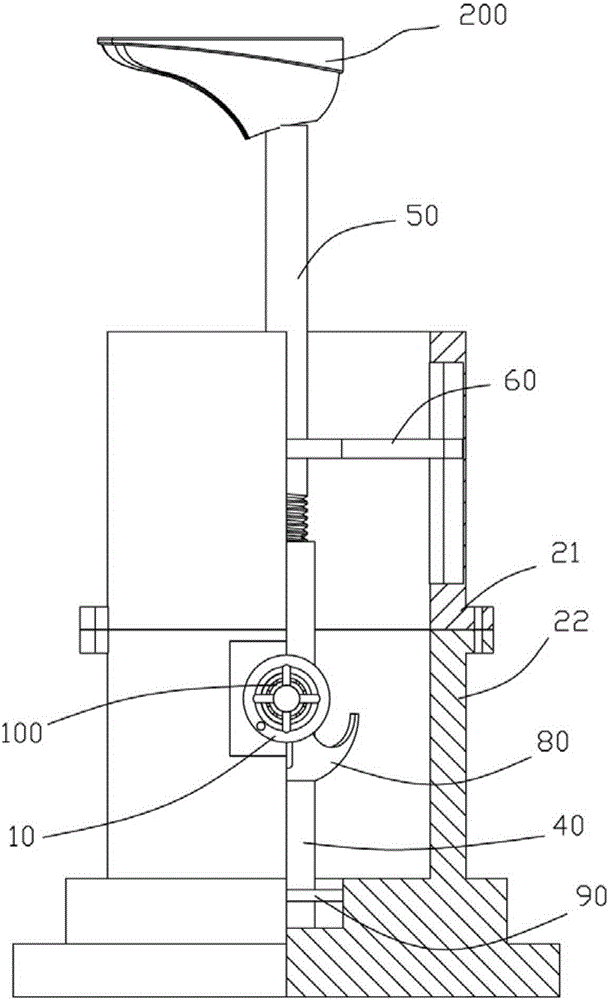 Shoe tree height manually adjusting device