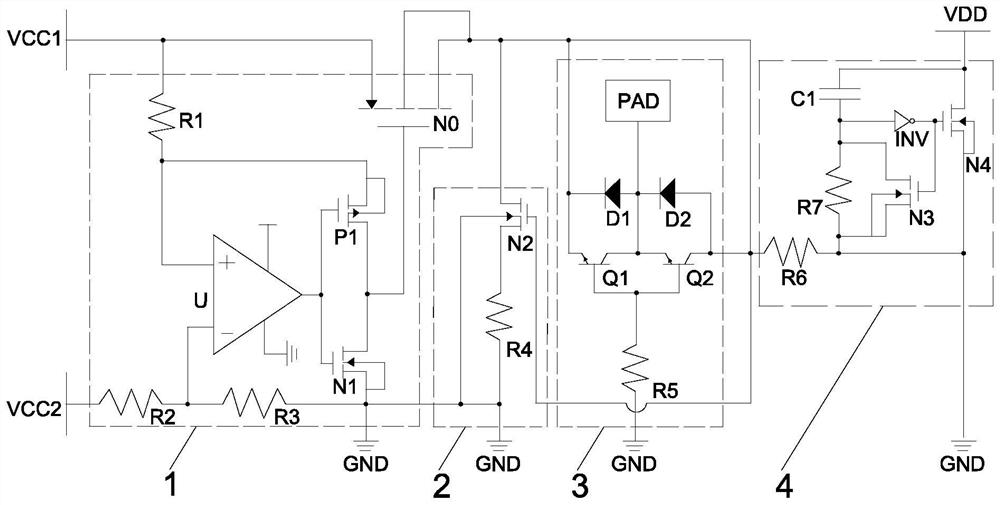 Wafer-level electric leakage reducing ESD structure