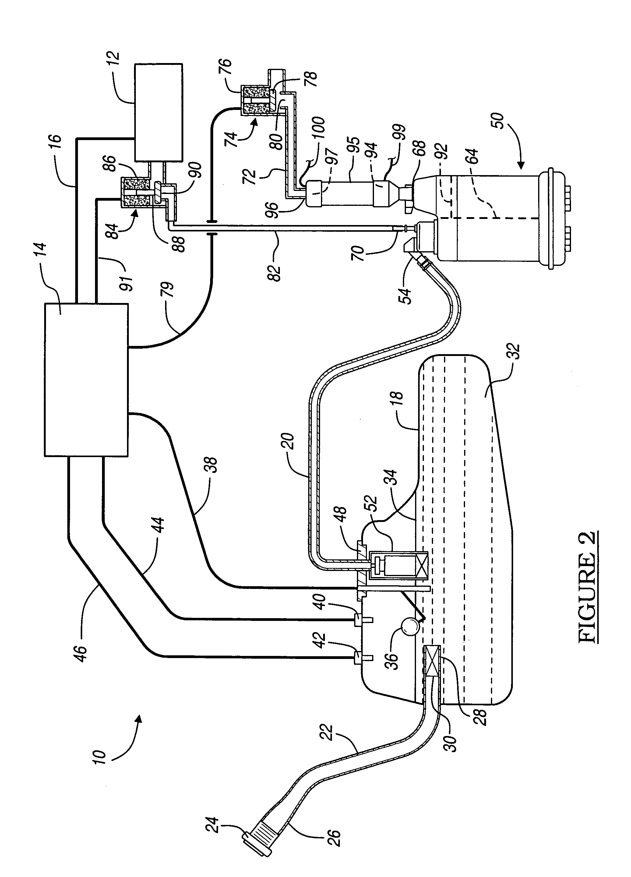 Method and system of evaporative emission control for hybrid vehicle using activated carbon fibers