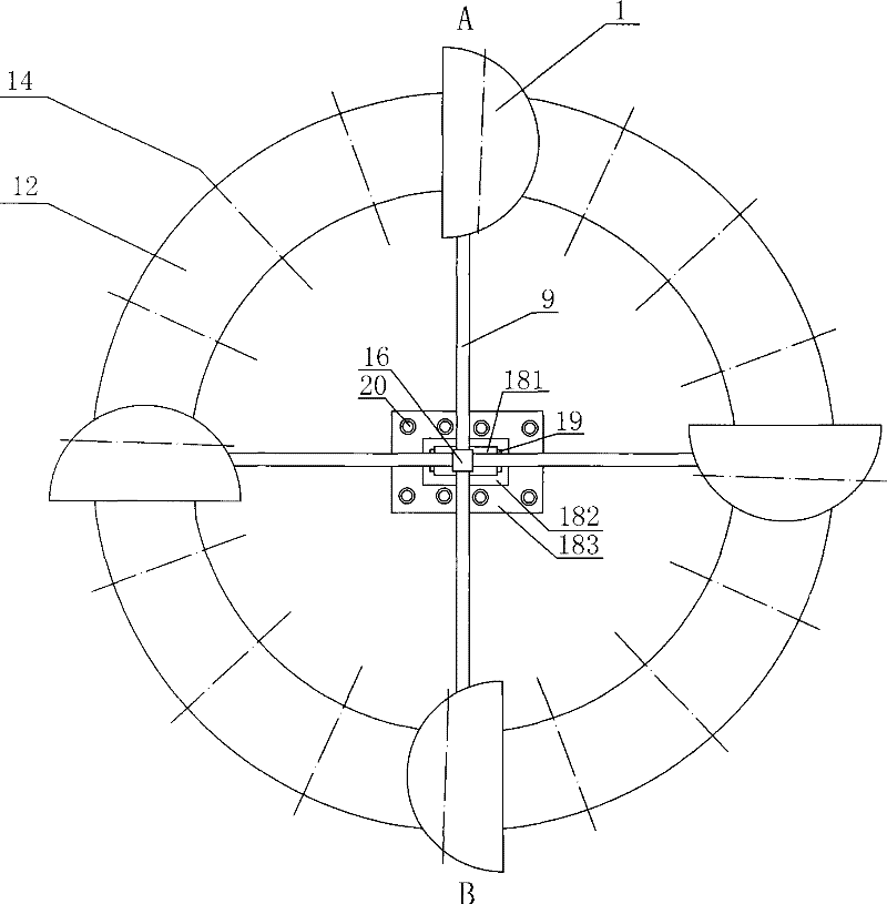 Large power electric generating apparatus of wind power circumferential motion lever