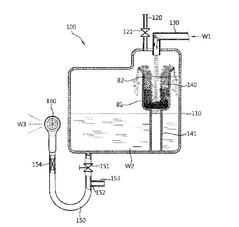 Shower and wash apparatus using micro bubble