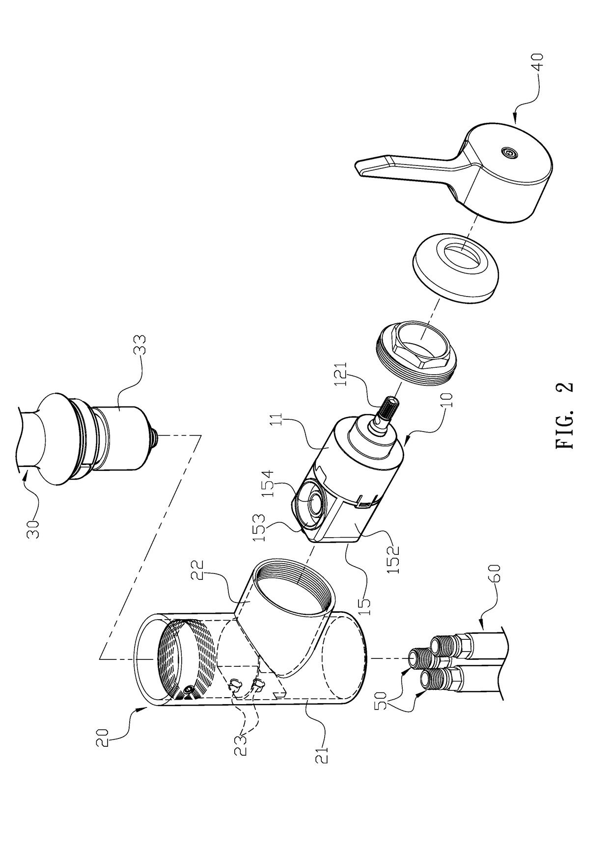 Faucet with pipe-in-pipe structure