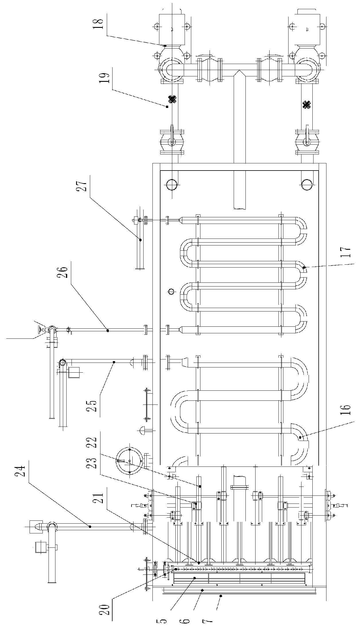 A steel wire water bath and air-cooled quenching unit