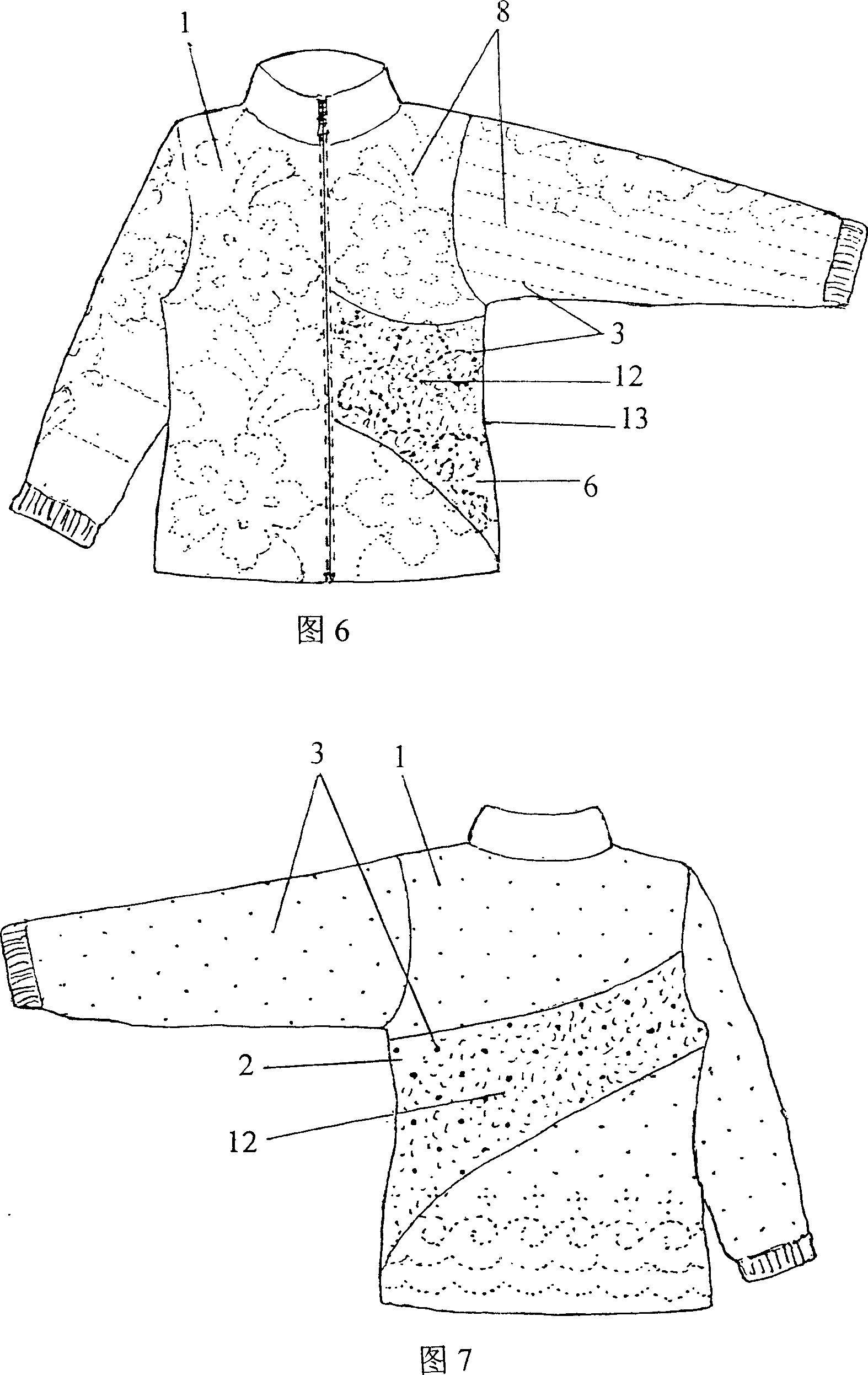 Point adhering cloth for filling down