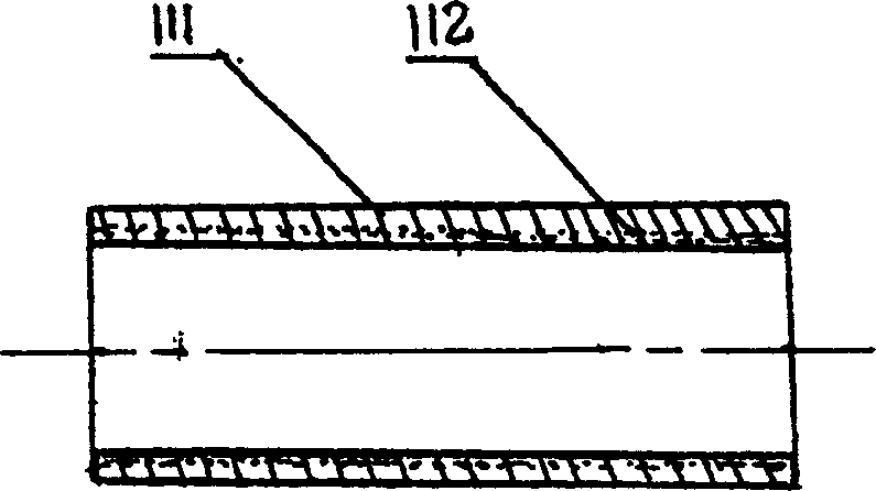 Cylinder shape pipe piece with inner harden layer and its production method and equipment