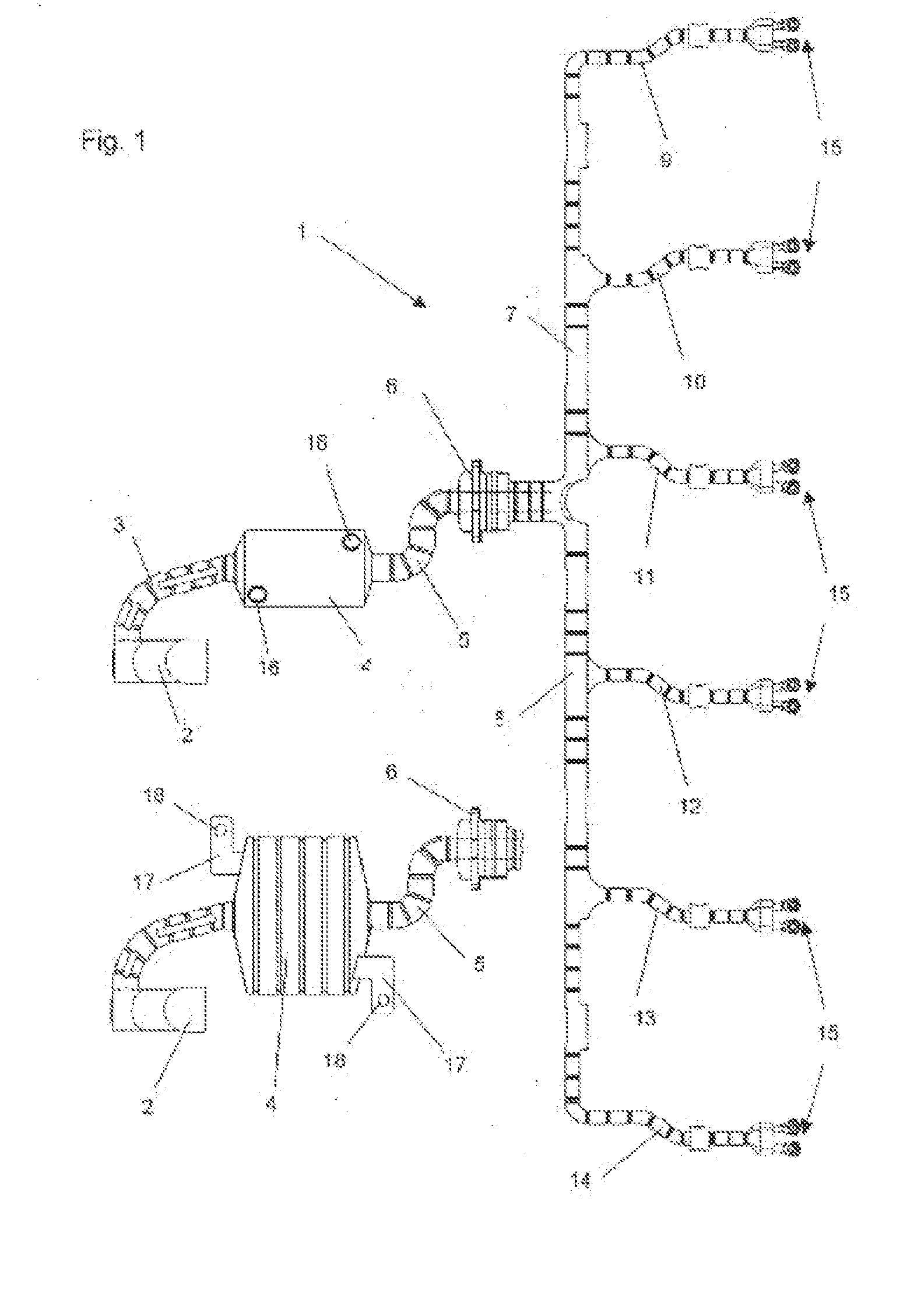 Cable strand for activating ejection valves