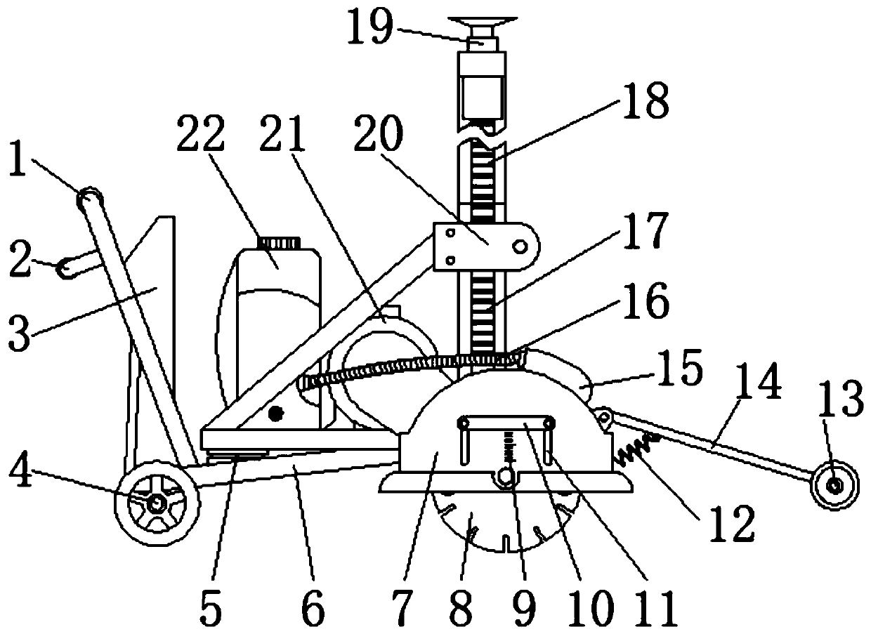 A construction cutting machine capable of converting and cutting walls and grounds