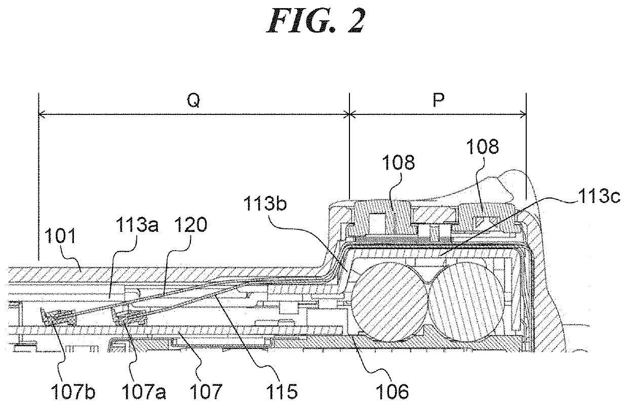 Electronic apparatus equipped with flexible boards