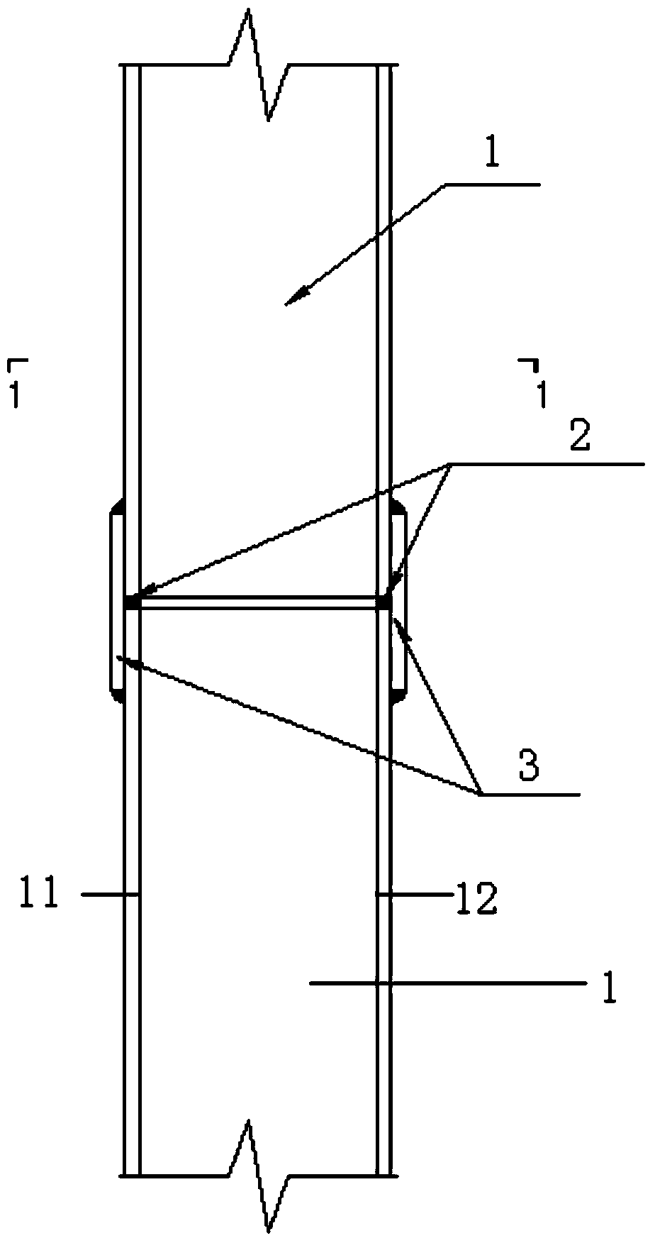 Steel tube bundle combined structure shear wall field spliced node