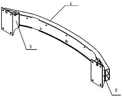 Novel aluminum alloy car anti-collision beam