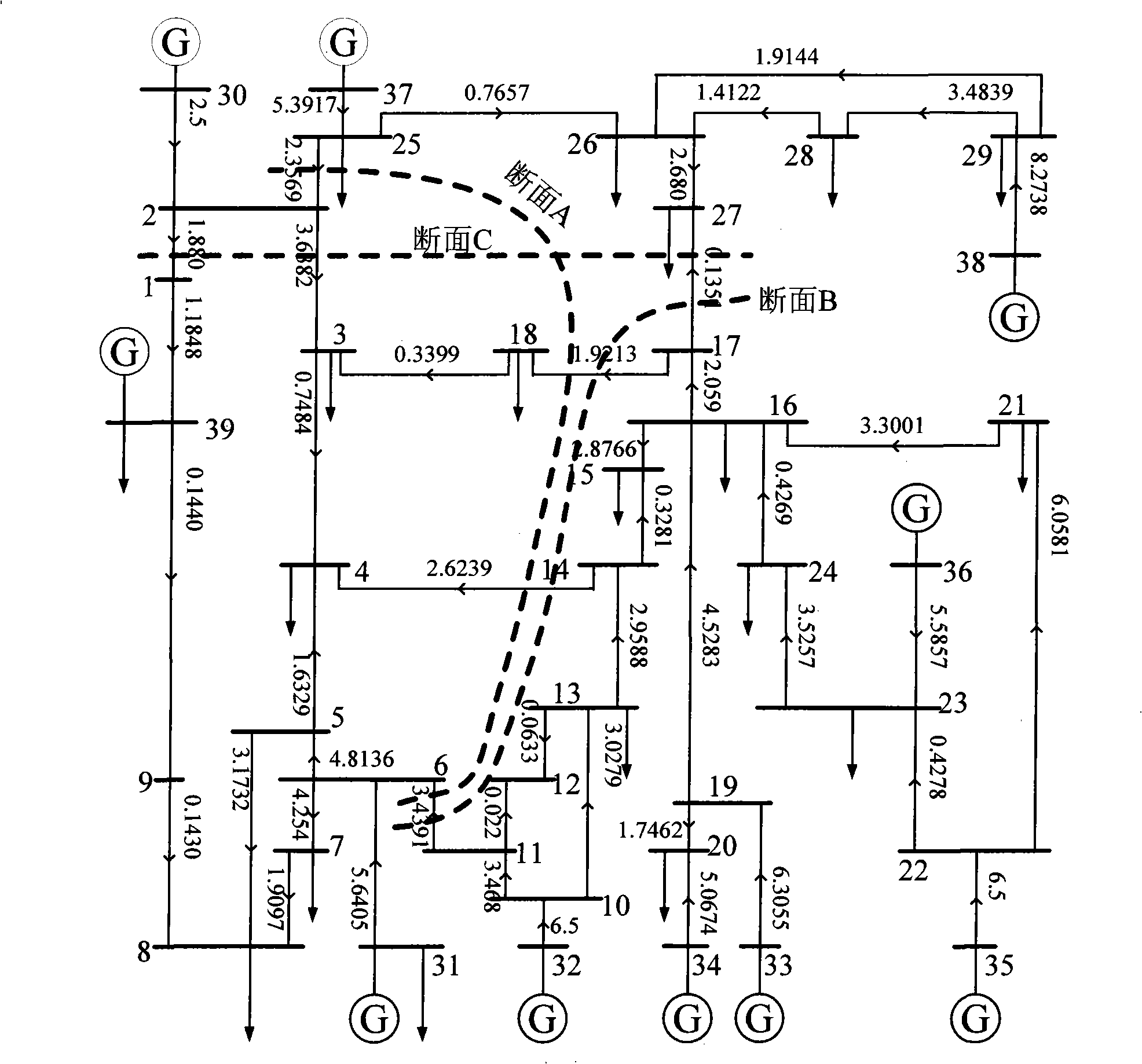 Method for controlling section power based on tidal current pursuit and train rescheduling