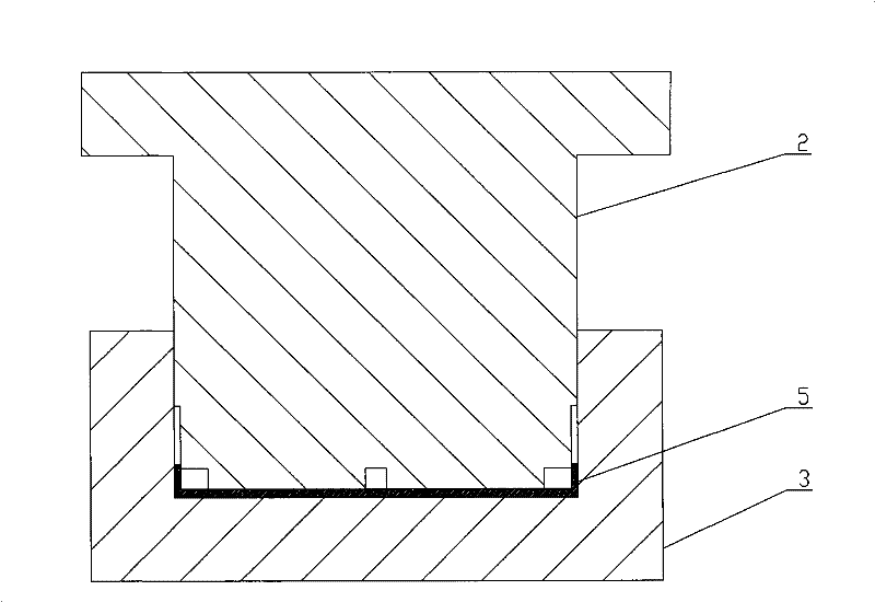 Two-stage press forging and forming method of metal thin shell piece with inward convex micro-structure