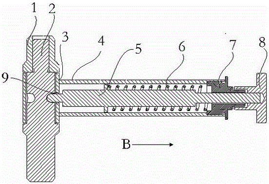 Four-way positioning rotary elastic locking handle device