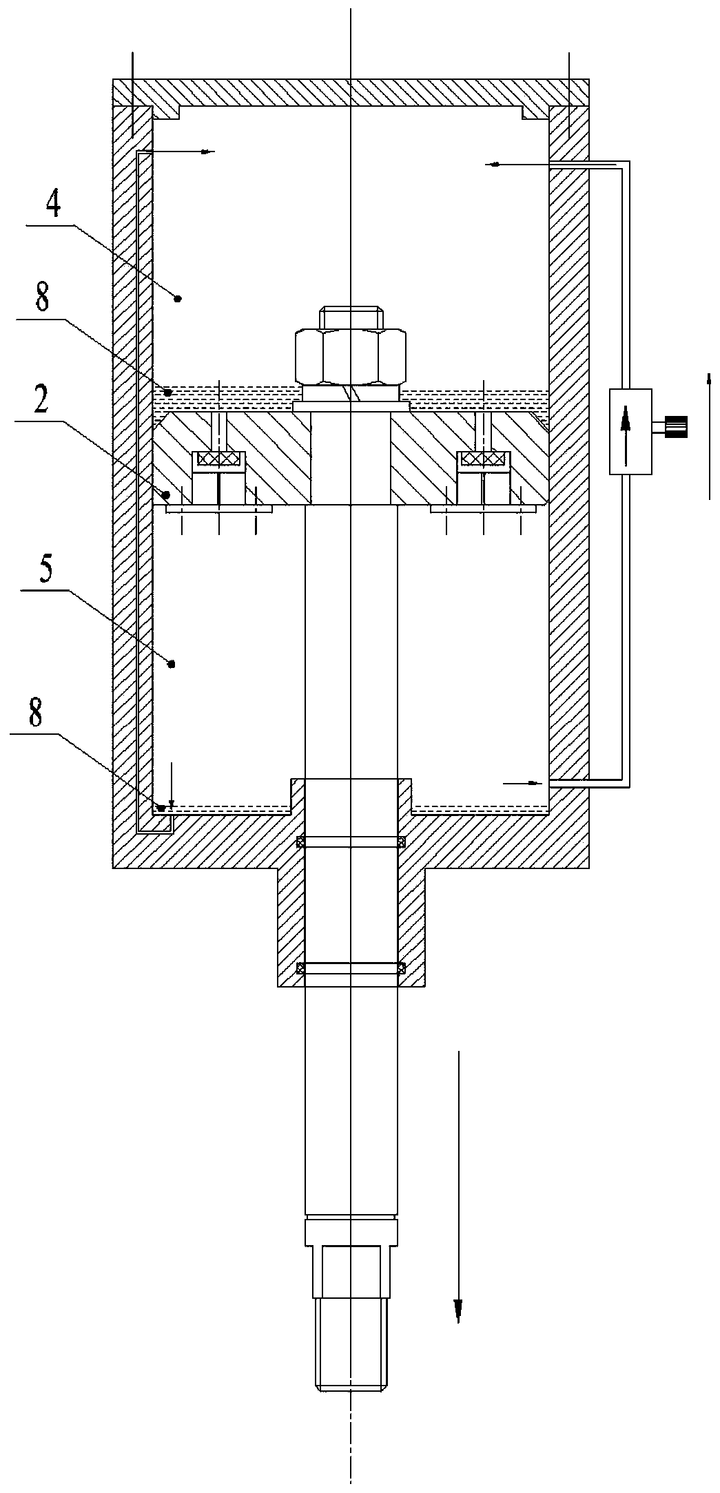 A gas and liquid hybrid shock absorber