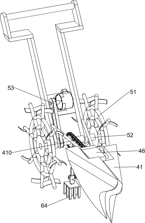 Device for cultivating land and loosening soil