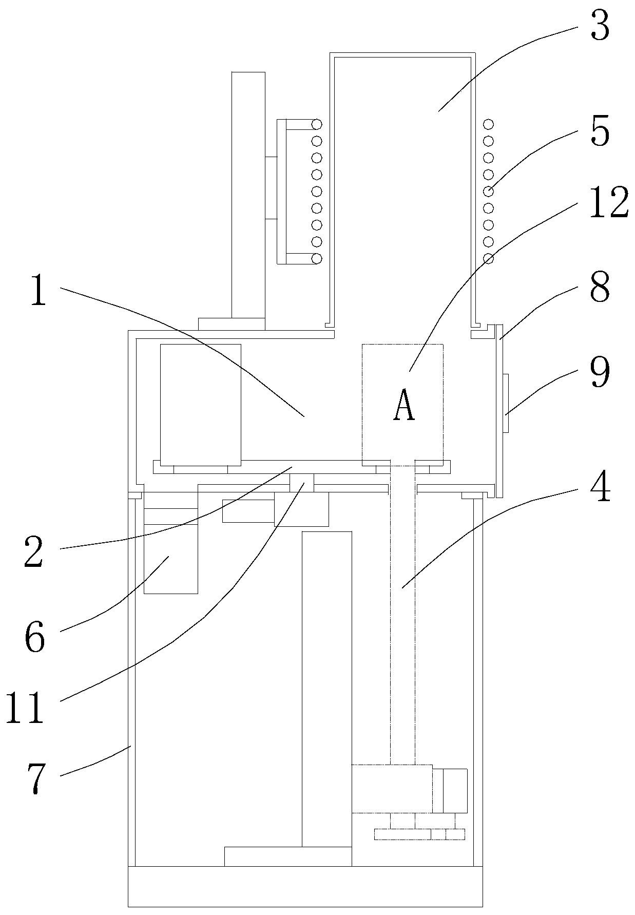 Multi-crucible half-continuous silicon carbide crystal growth device