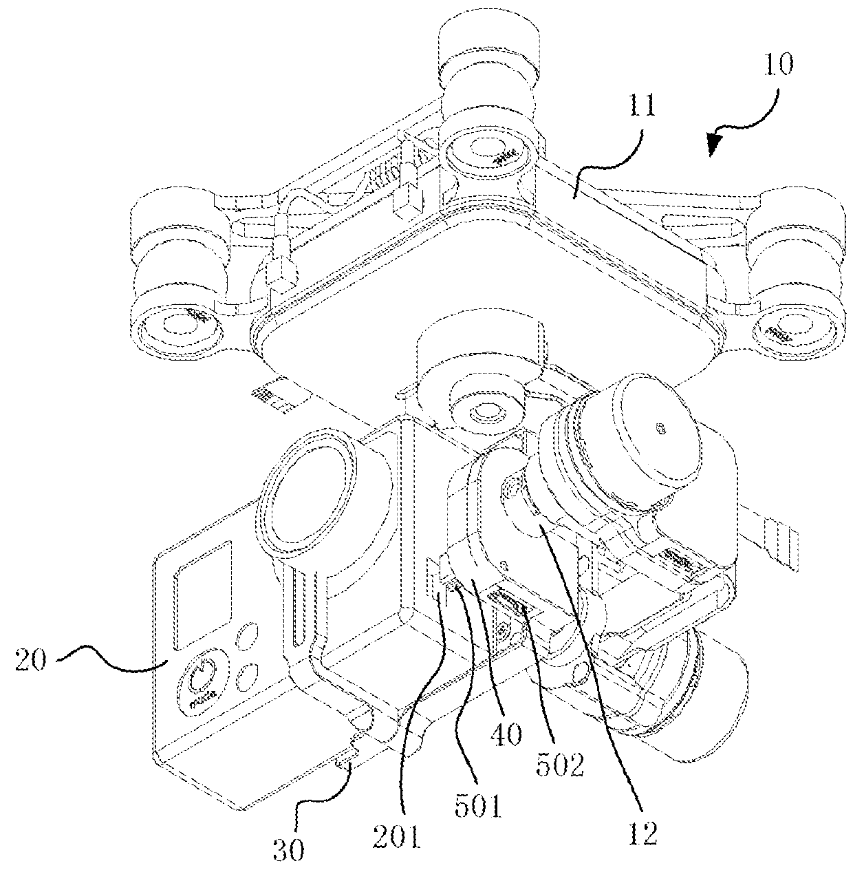 Unmanned aerial vehicle, image photographing apparatus and gimbal thereof