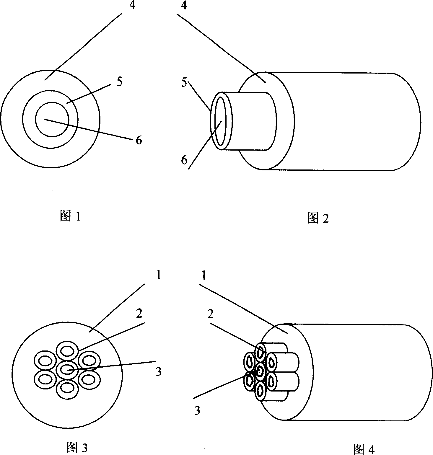 Aluminum core cable and line covered by copper