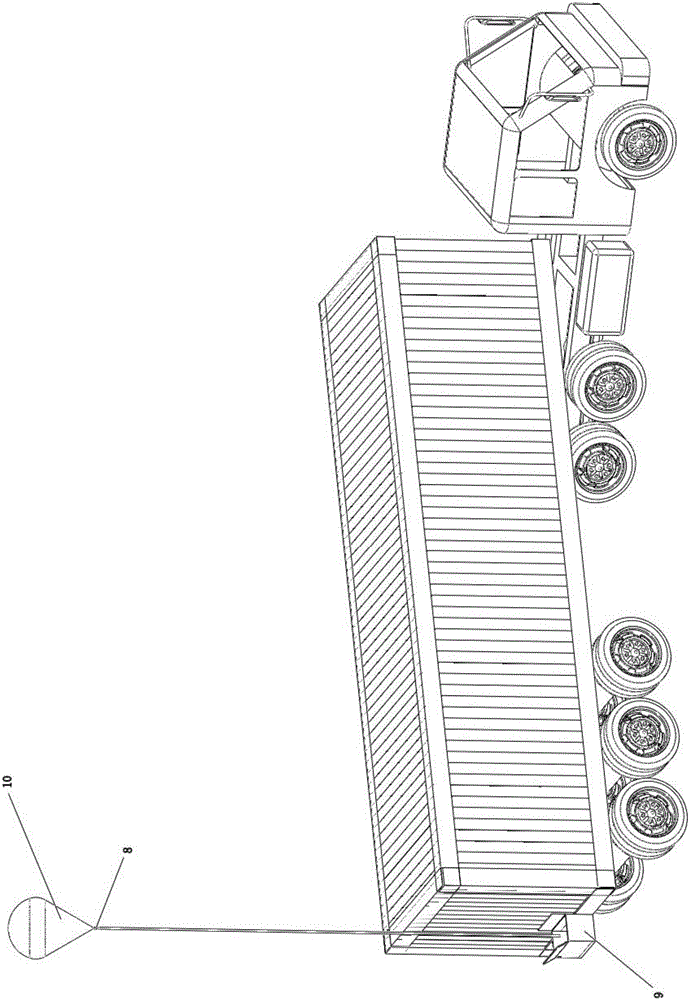 Container truck reversing video assisting system