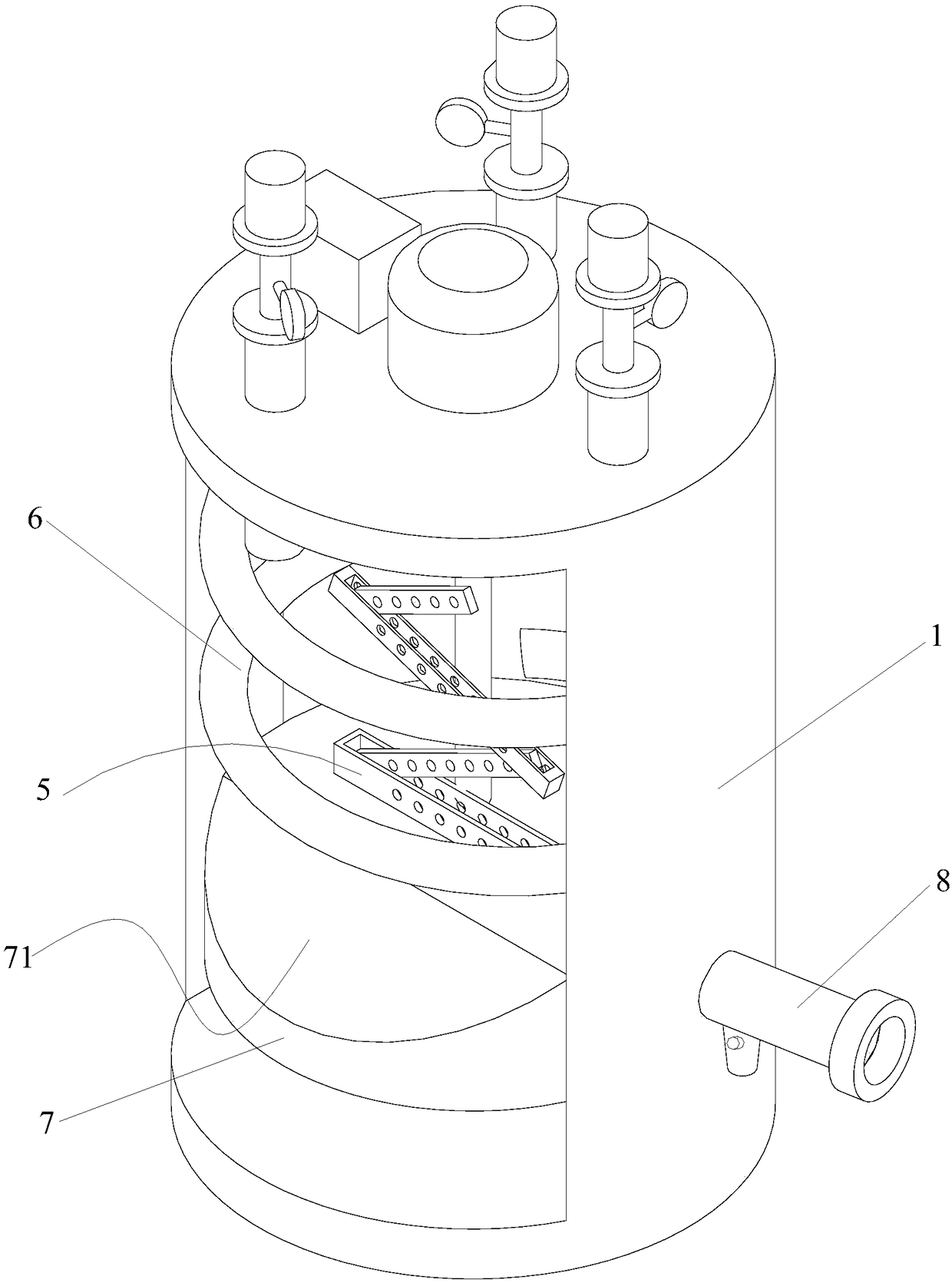 Extraction separation tank and use method thereof