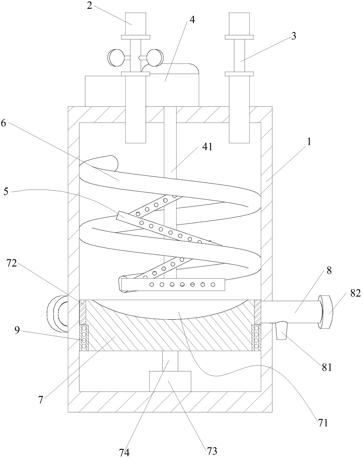 Extraction separation tank and use method thereof