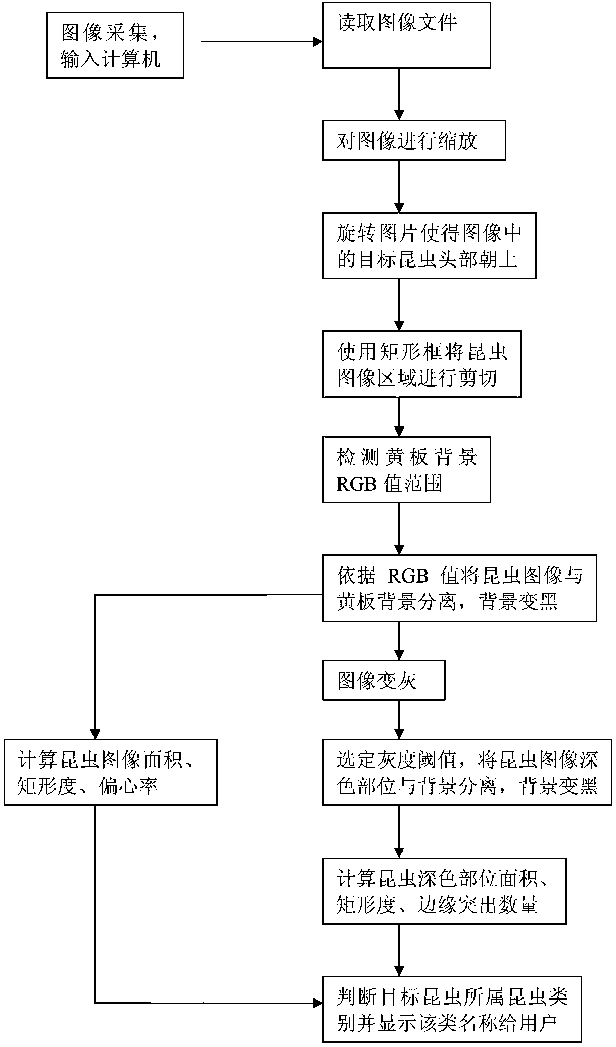 Automatic identification method for common vegetable insects on yellow board