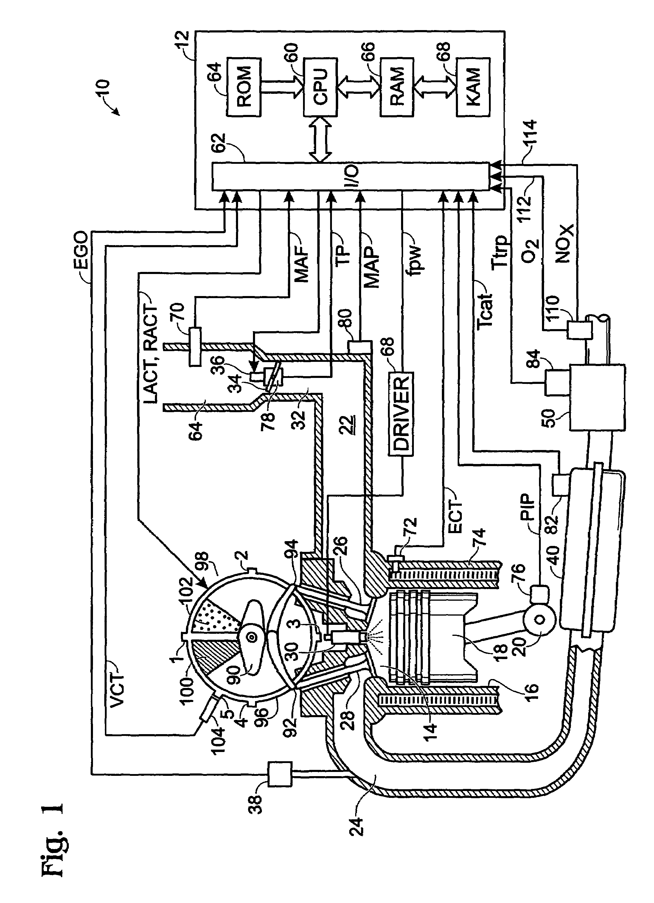 System and method for reducing NOx emissions in an apparatus having a diesel engine