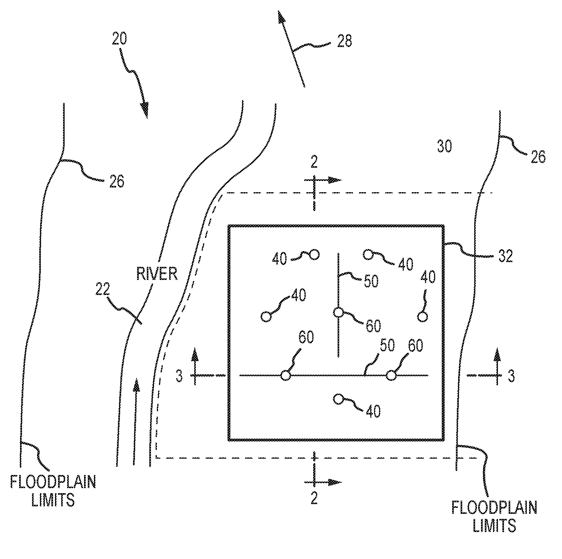 Ventilation of underground porosity storage reservoirs