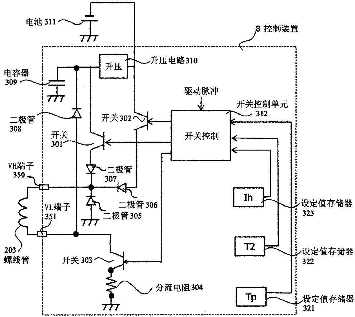 Control device of fuel injection device