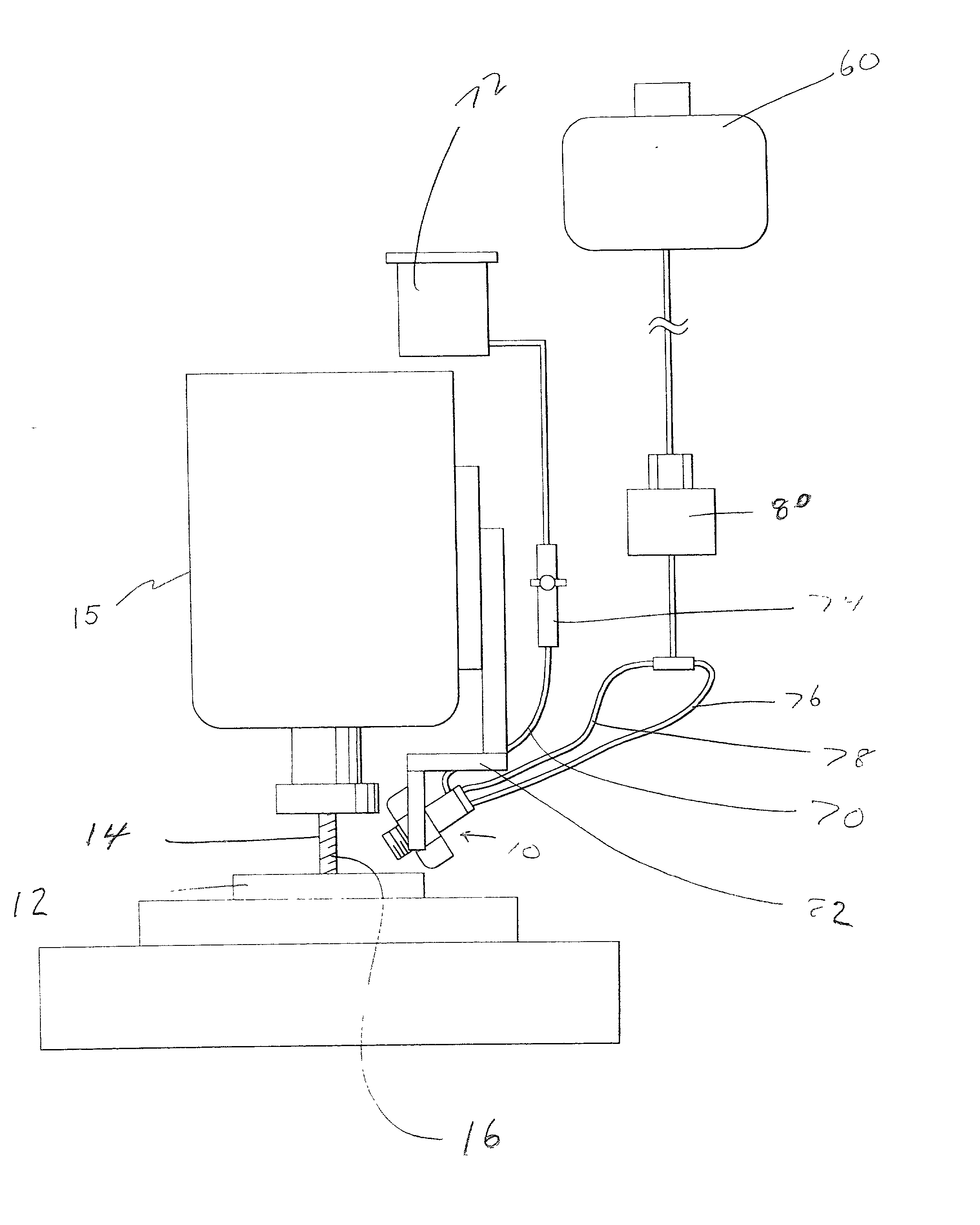 Nozzle for lubricating a workpiece