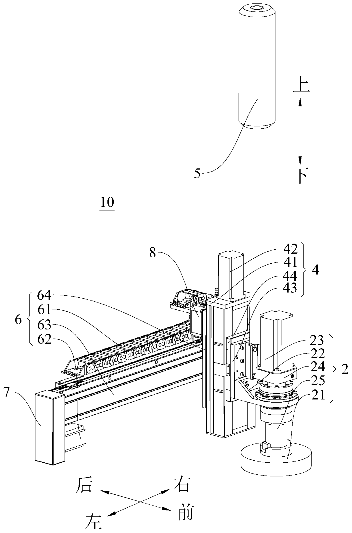 Milling device and milling robot provided with same