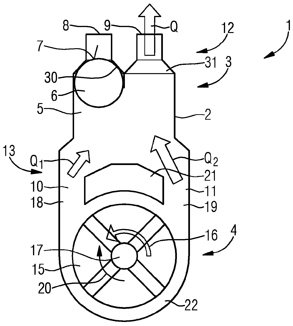 Change-over valve assemblies for water-conducting household appliances and water-conducting household appliances