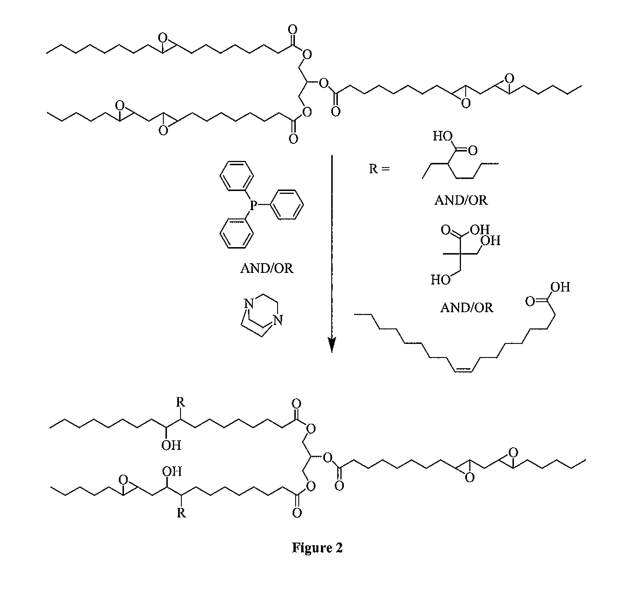 Polyol formed from an EPOXIDIZED oil