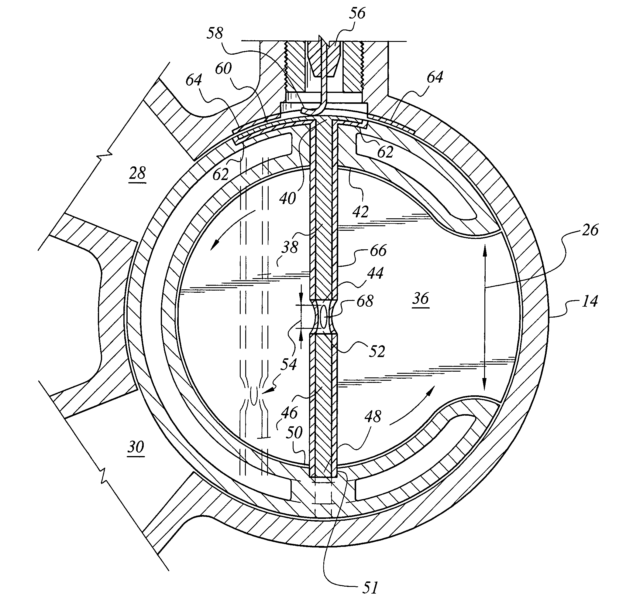 Centrally located ignition source in a combustion chamber