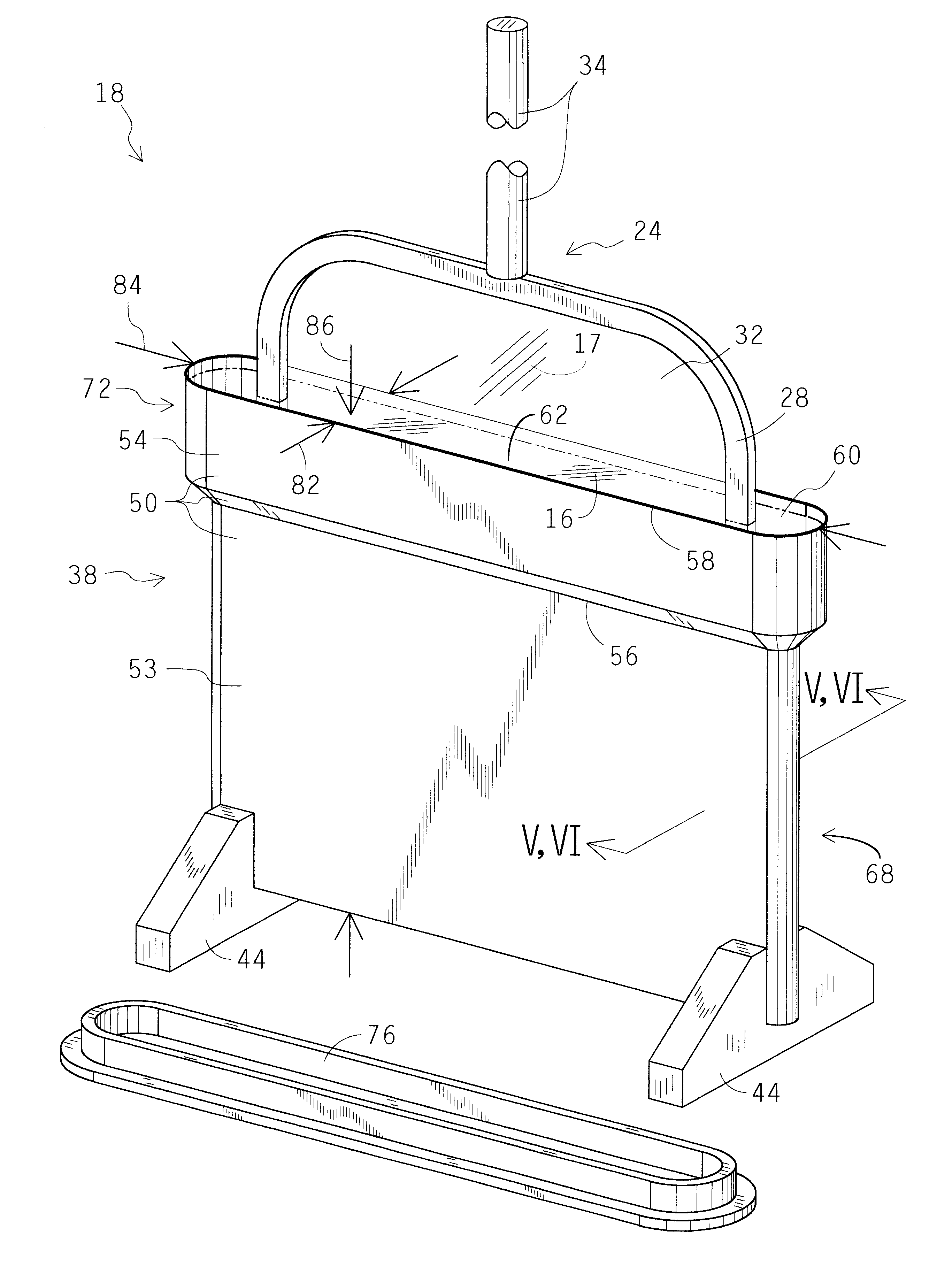 Vertically disposed bubble maker