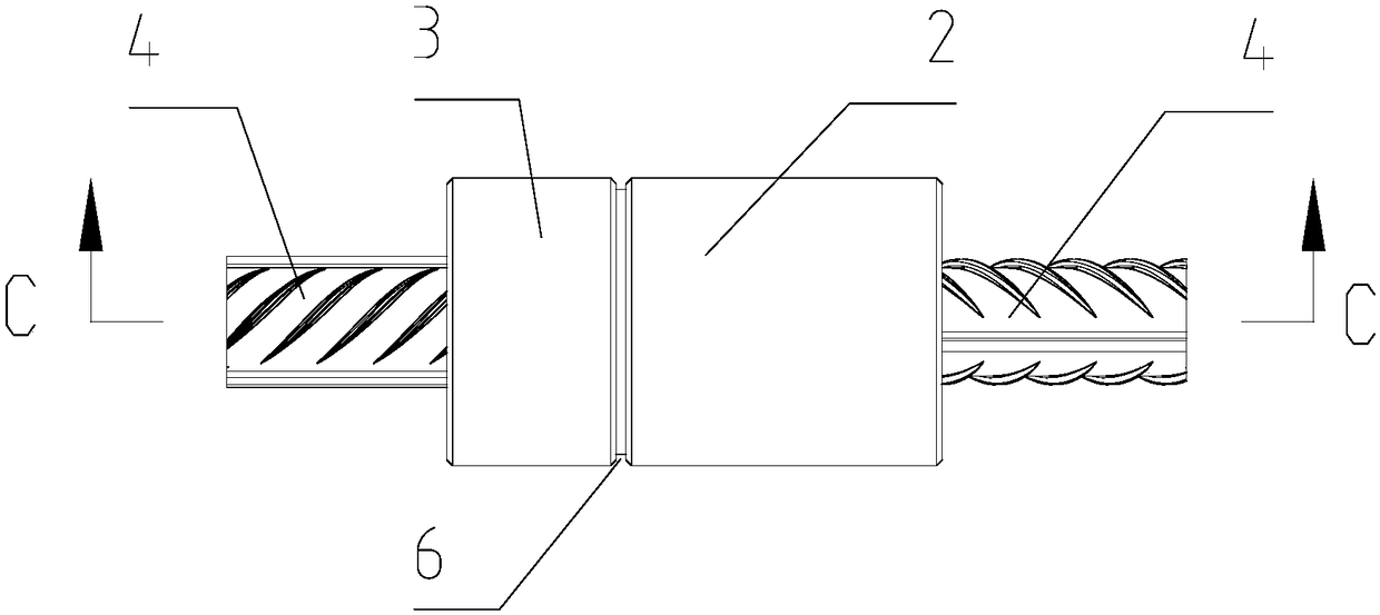 Steel bar mechanical connecting piece and steel bar mechanical connecting method