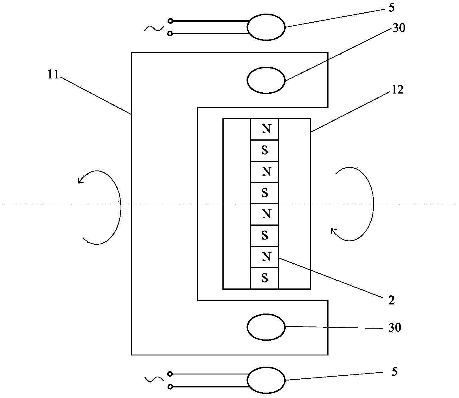 Electromagnetic contra-rotating engine