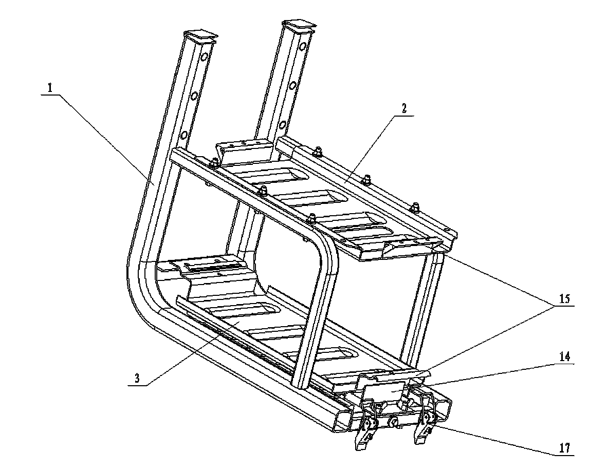 Double-deck storage battery box body