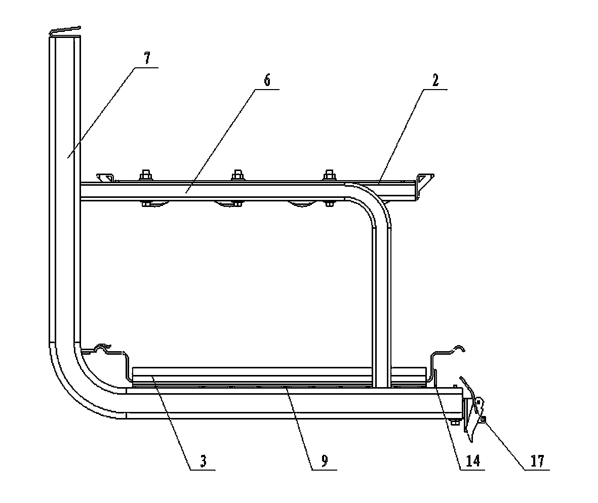 Double-deck storage battery box body