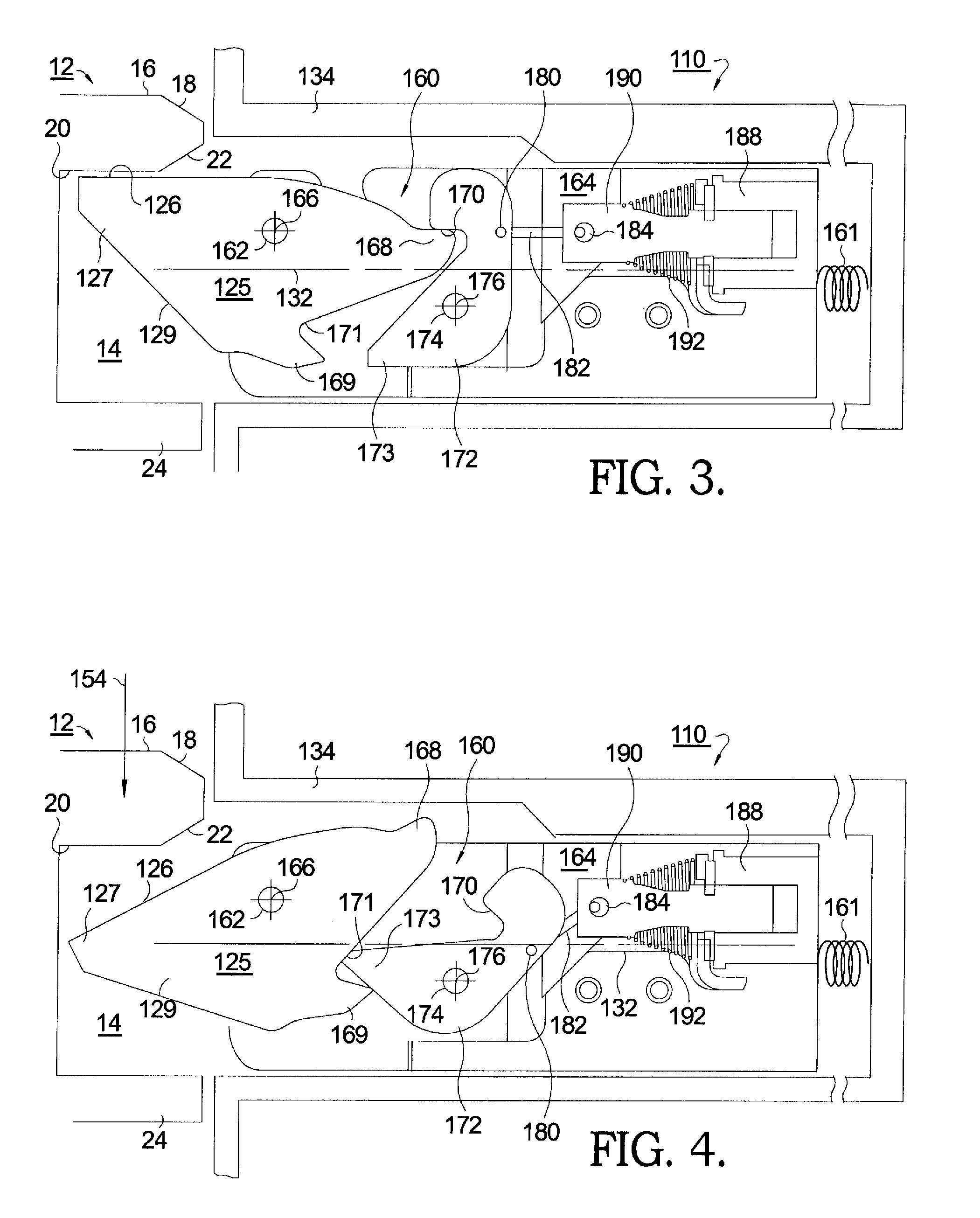 Rotating latch for latching and unlatching a door